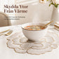 ⏳Tidsbegränsat 50% rabatt⏰Nordisk stil Metallisk pionblomma PVC-undersättning | Värmebeständig, halkfri och vattentät matta för matbordet🍽️💛🌹
