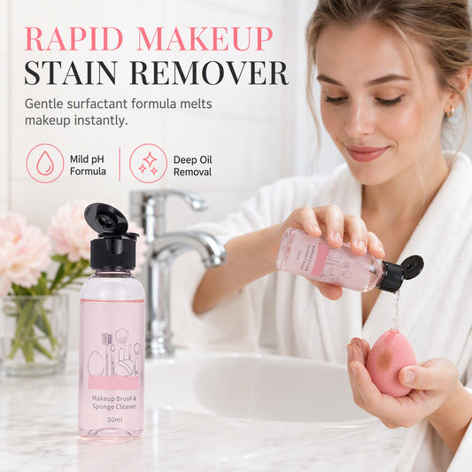 🔥50% RABATT!! 🧼 Rengöring för sminksvampar och borstar – Snabb fläckborttagning, pH-balanserad & skonsam ✨