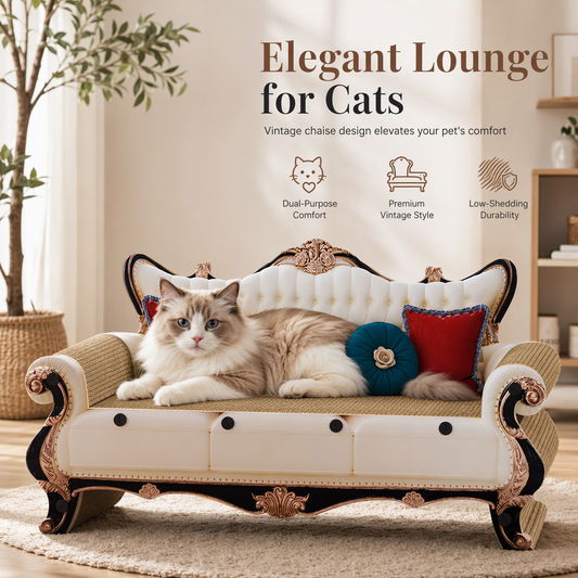 🐱 50% RABATT! ✨ 2-i-1 Klössoffa & Kattsäng i Wellpapp – Ergonomisk Vilobädd & Klösskydd 🛋️