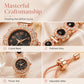 ⏳Tidsbegränsat 50% rabatt⏰ Elegant damklocka med strass och blommönstrad boett 🌸💎⌚