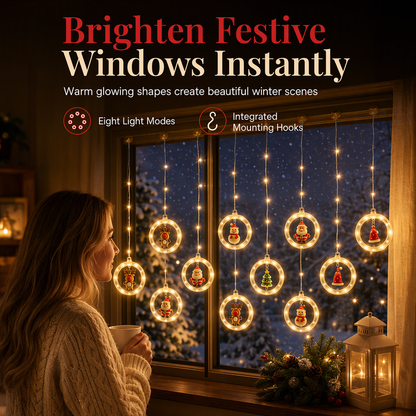 🎄TIDSBEGRÄNSAT 50% RABATT! ⏰Julgardinsbelysning – Fjärrkontroll & 8 Ljuslägen för Mysiga Julfönster ✨🎁