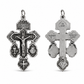 Krucifixhänge i zinklegering med Sankt Benedikt-medalj – Religiös berlock i antiksilver ✨