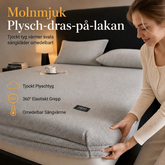 ✨ 50 % RABATT JUST NU✨Tjockt varmt fleece-påslakan i enfärgad design, mjuk madrassöverdrag för vintern