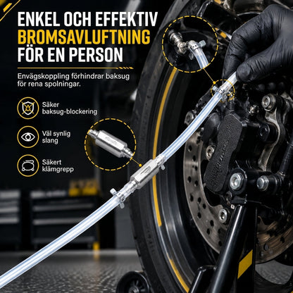 🔥50% RABATT!!📢🏍️ Motorcykel hydraulisk bromsluftningsverktyg – backventil & vätskeutsugsslang, gör bromsluftningen renare och enklare 🛠️