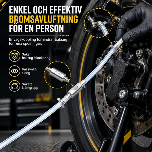 🔥50% RABATT!!📢🏍️ Motorcykel hydraulisk bromsluftningsverktyg – backventil & vätskeutsugsslang, gör bromsluftningen renare och enklare 🛠️