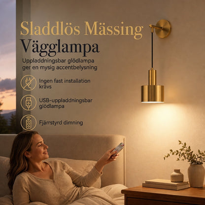 Batteridriven vägglampa, dimbar med fjärrkontroll för sovrum, sängbord och vardagsrum