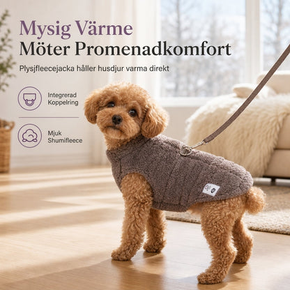 🎁 2026 Ny ankomst 50% RABATT 💥Mjuk fleece jacka till husdjur – varm och mysig vinterjacka med D-ring för koppel för små hundar och katter