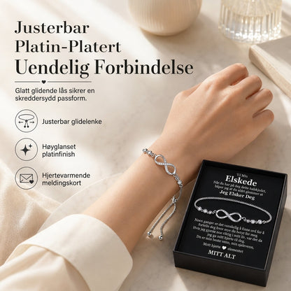 💎Exklusiva smycken💎Justerbar oändlighetssymbol för kvinnor med hälsningskort