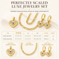 🧿 50 % RABATT! ✨ 18K guldpläterat smyckesset med onda ögat och hjärta – halsband & örhängen