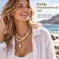 📢📢 🖤Black Friday-rea🖤🐚 Flerrängd stjärnfish- och snäckhalsband med pärlprydnad och kustcharm för stranddagar och vardagsstil