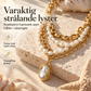 📢📢 🖤Black Friday-rea🖤🐚 Flerrängd stjärnfish- och snäckhalsband med pärlprydnad och kustcharm för stranddagar och vardagsstil
