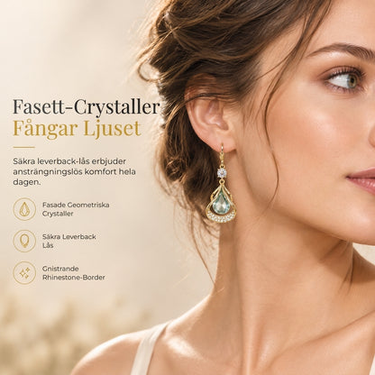 ⏳🔥TIDSBEGRÄNSAT ERBJUDANDE - 50% RABATT! ⏰🌈Eleganta hängeörhängen med droppformade kristaller💎