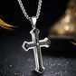 ✝️ BEGRÄNSAD KAMPANJ 50% RABATT! ✨ Fader Vår Korshalsband för Herrar – Titanstål, Fullgravyr & Överlappande Design 🔥