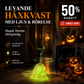 Elektrisk häxkvast som Halloween-dekoration